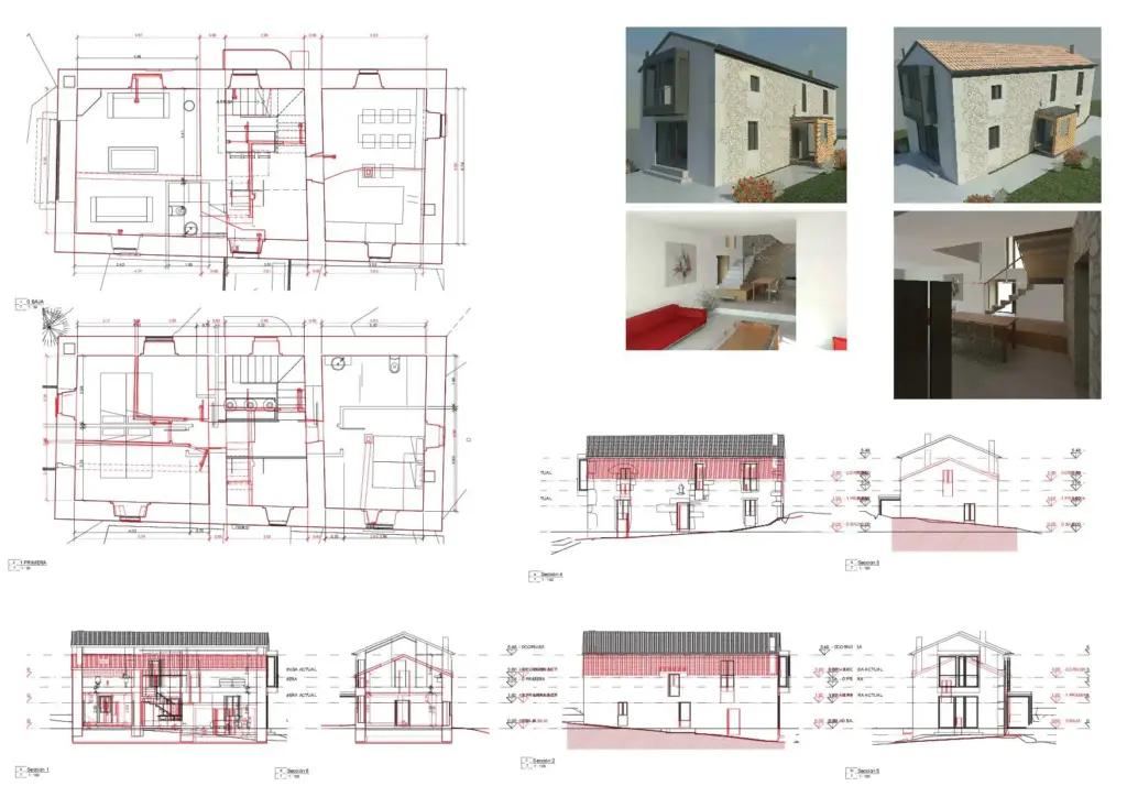 rehabilitacion vivienda a baña layout