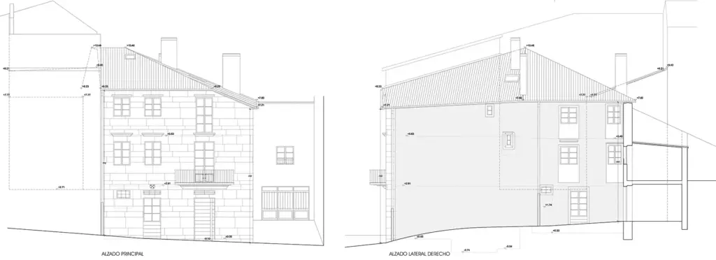 rehabilitacion vivienda santa cristina alzado